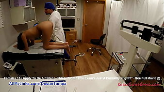 $CLOV Cheer Captain Yasmine Woods Made To Undergo Sports Physical By Doctor Tampa Caught On Hidden Camera @ GirlsGoneGynoCom
