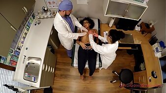 Cute Busty Latina Mia Sanchez Examined By Doctor Tampa & Nurse Rose Within reach GirlsGoneGyno.com Clinic - Part 2 of 6 - Gyno examination spread eagle in the stirrups